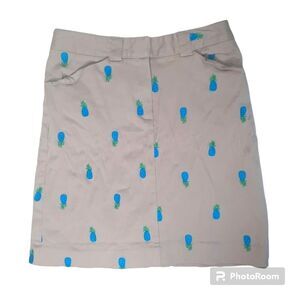 Vintage Lilly Pulitzer Pencil Skirt Khaki Pineapple Size 2